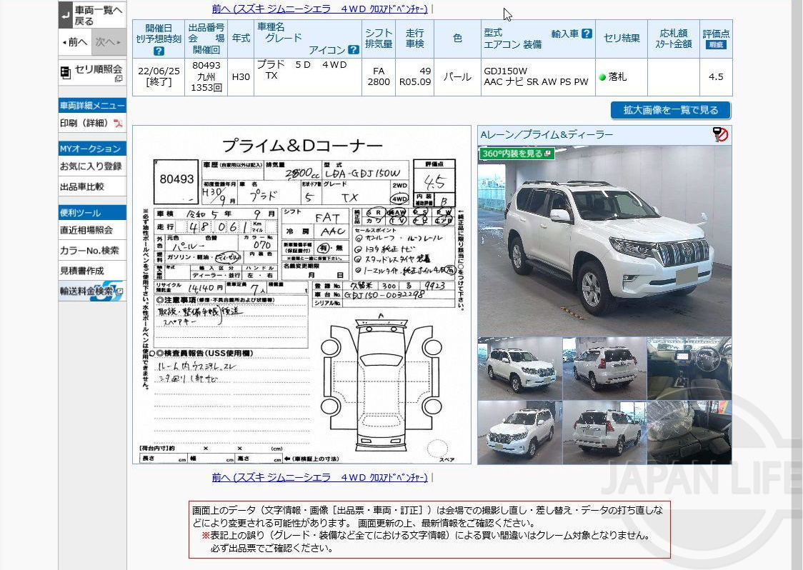 Фото Toyota Land Cruiser Prado - Japan Life 
