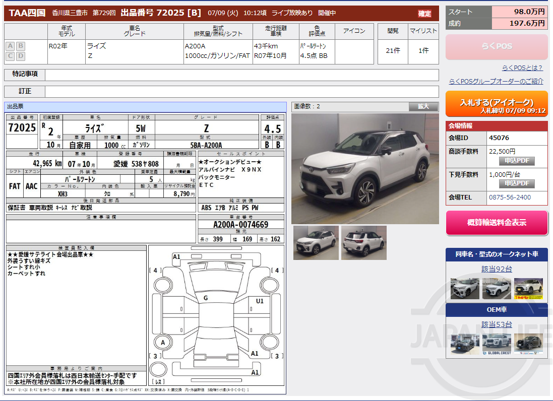 Фото Toyota Raize - Japan Life 