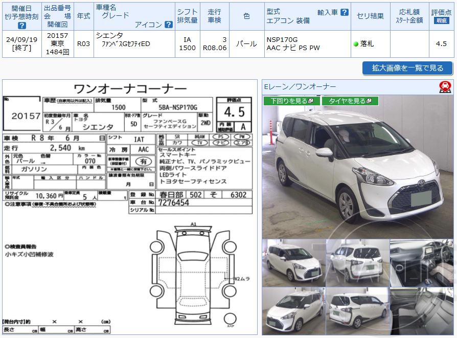 Фото Toyota Sienta - Japan Life 