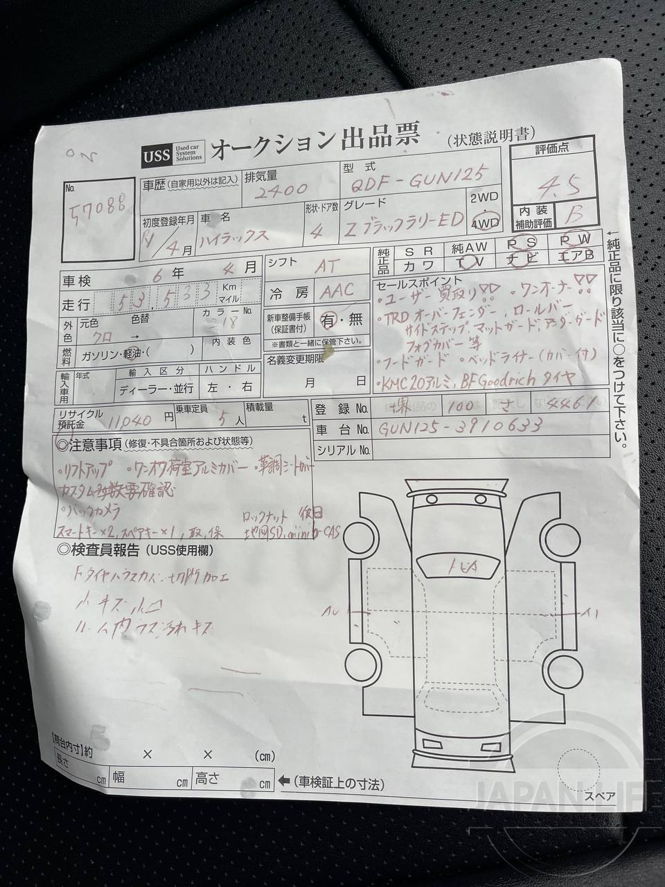 Фото Toyota Hilux - Japan Life 