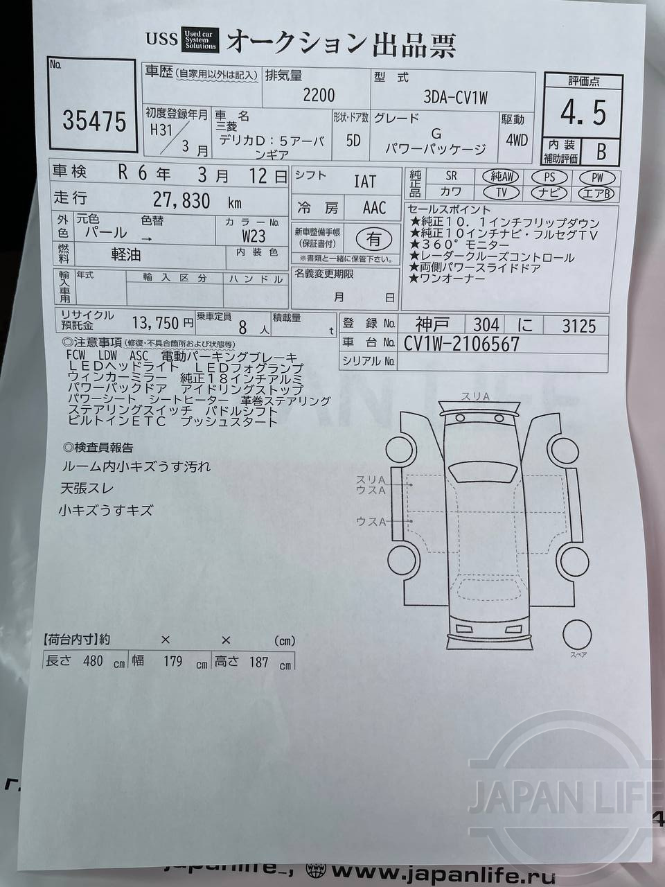 Фото Mitsubishi Delica D:5 - Japan Life 