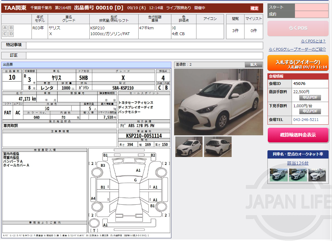 Фото Toyota Yaris - Japan Life 