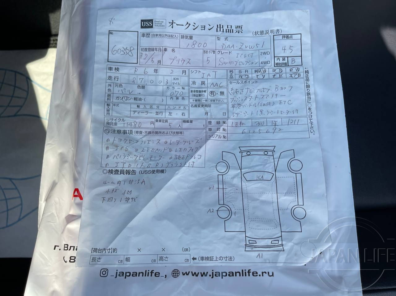 Фото Toyota Prius - Japan Life 