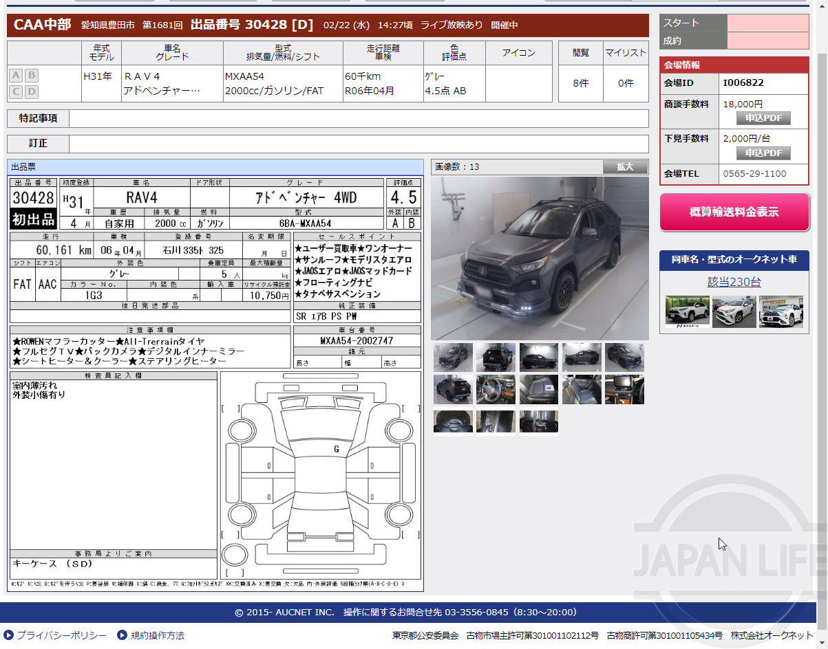 Фото Toyota RAV4 - Japan Life 